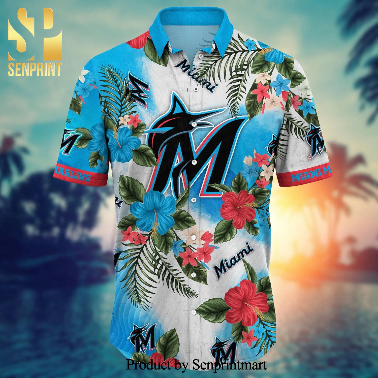 Miami Marlins Christmas Hawaiian Shirt