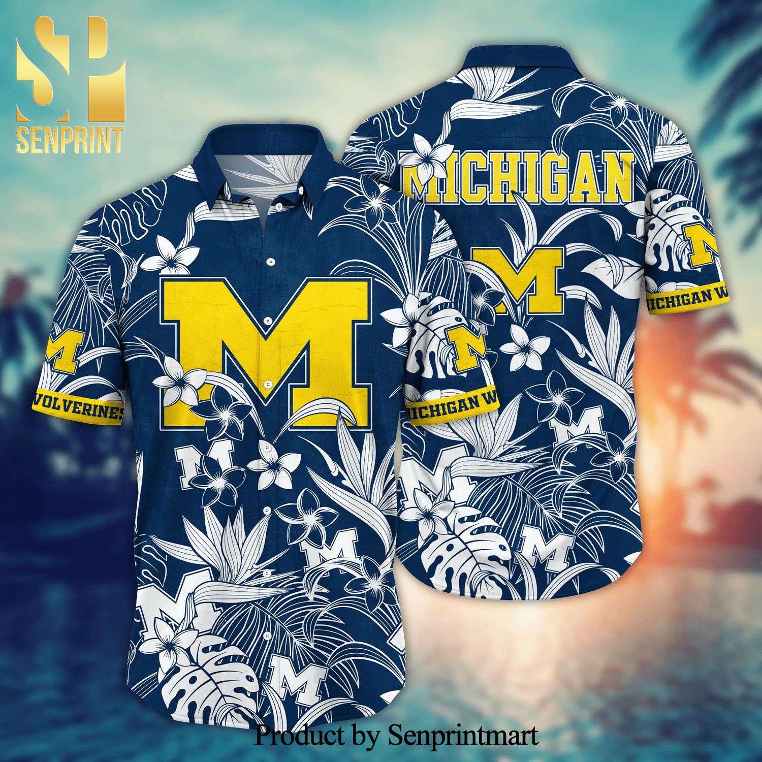 Michigan Wolverines NCAA For Sports Fan Flower Hawaiian Beach Shirt