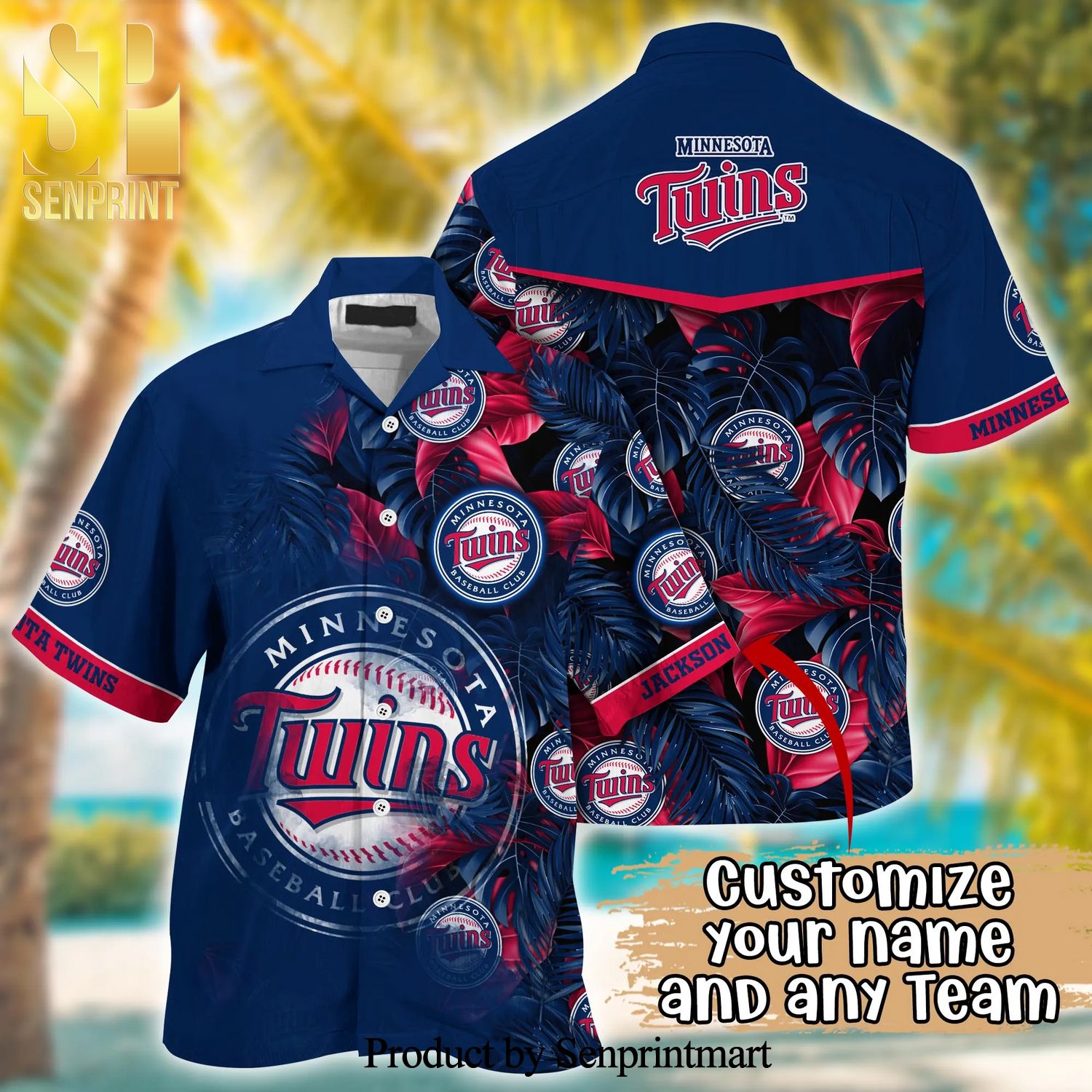 Minnesota Twins MLB Full Print Hawaiian Beach Shirt