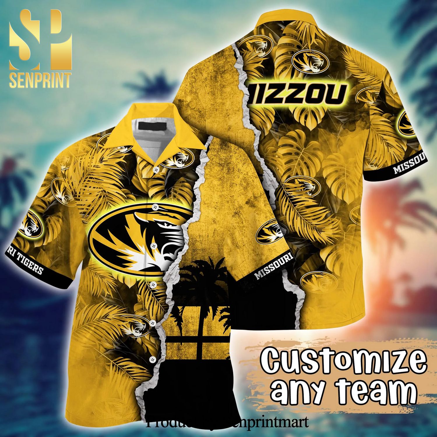 Missouri Tigers NCAA For Sports Fan Pattern Hawaiian Beach Shirt