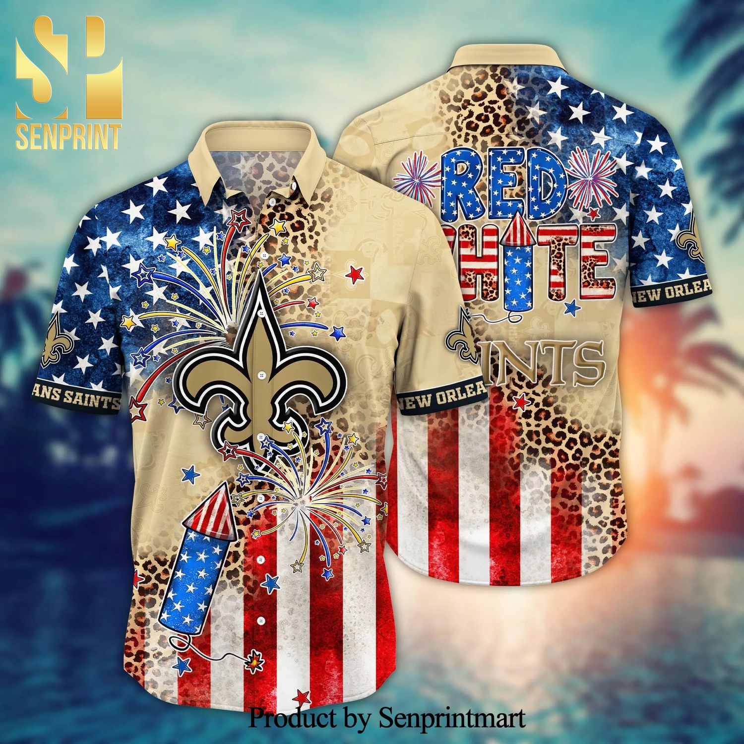 New Orleans Saints NFL Independence Day Tropical Hawaiian Style Shirt