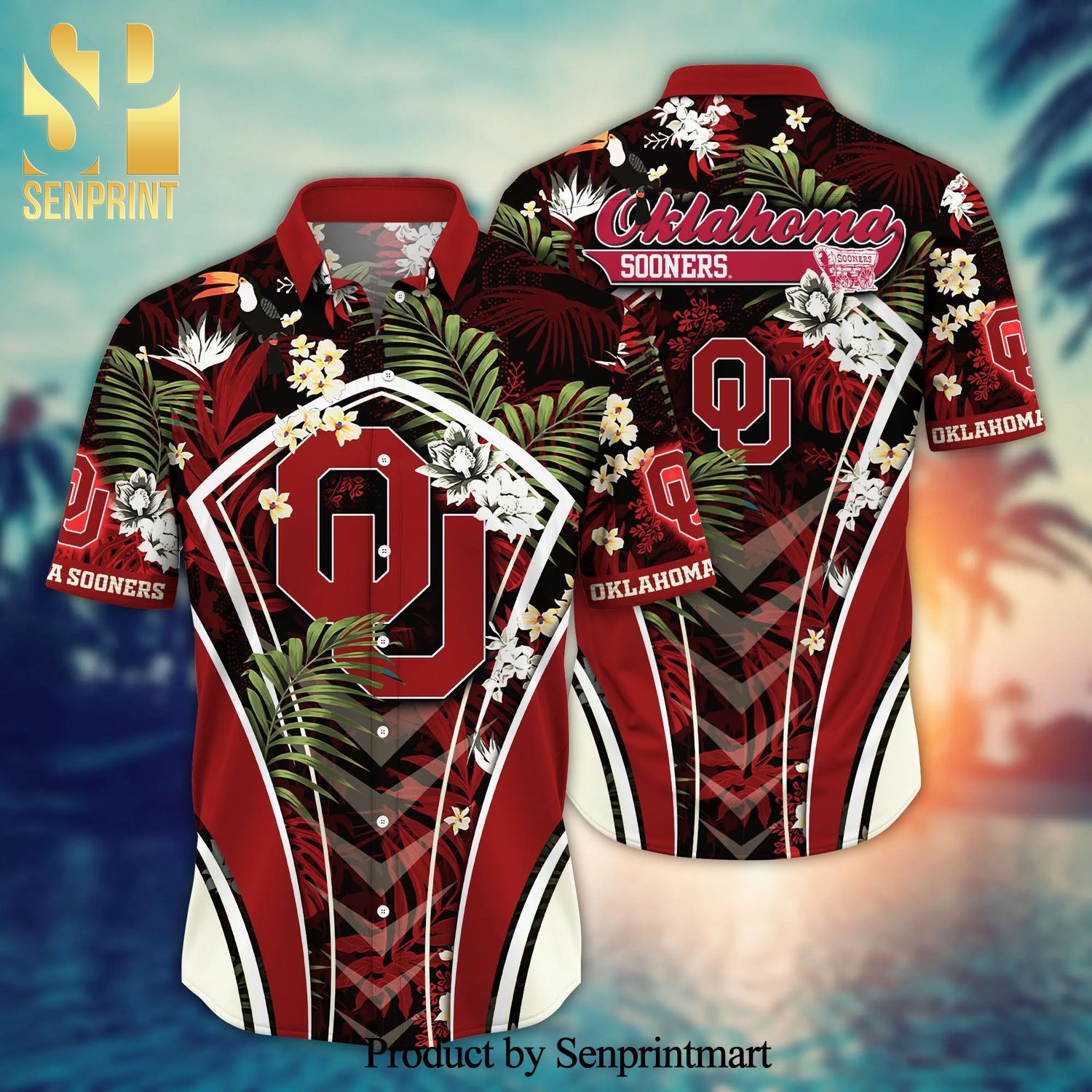 Oklahoma Sooners NCAA For Sports Fan Full Print Hawaiian Beach Shirt