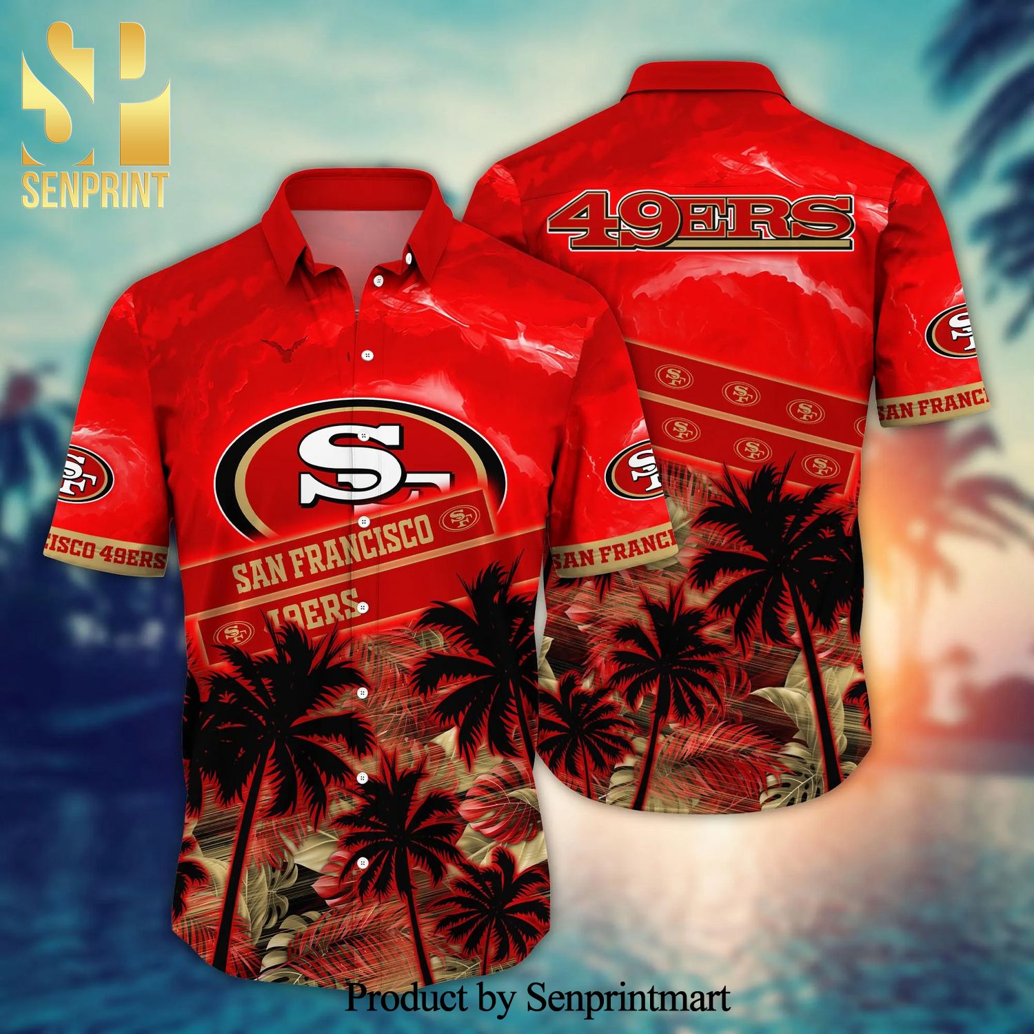San Francisco 49ers NFL For Sports Fan All Over Printed Hawaiian Beach Shirt