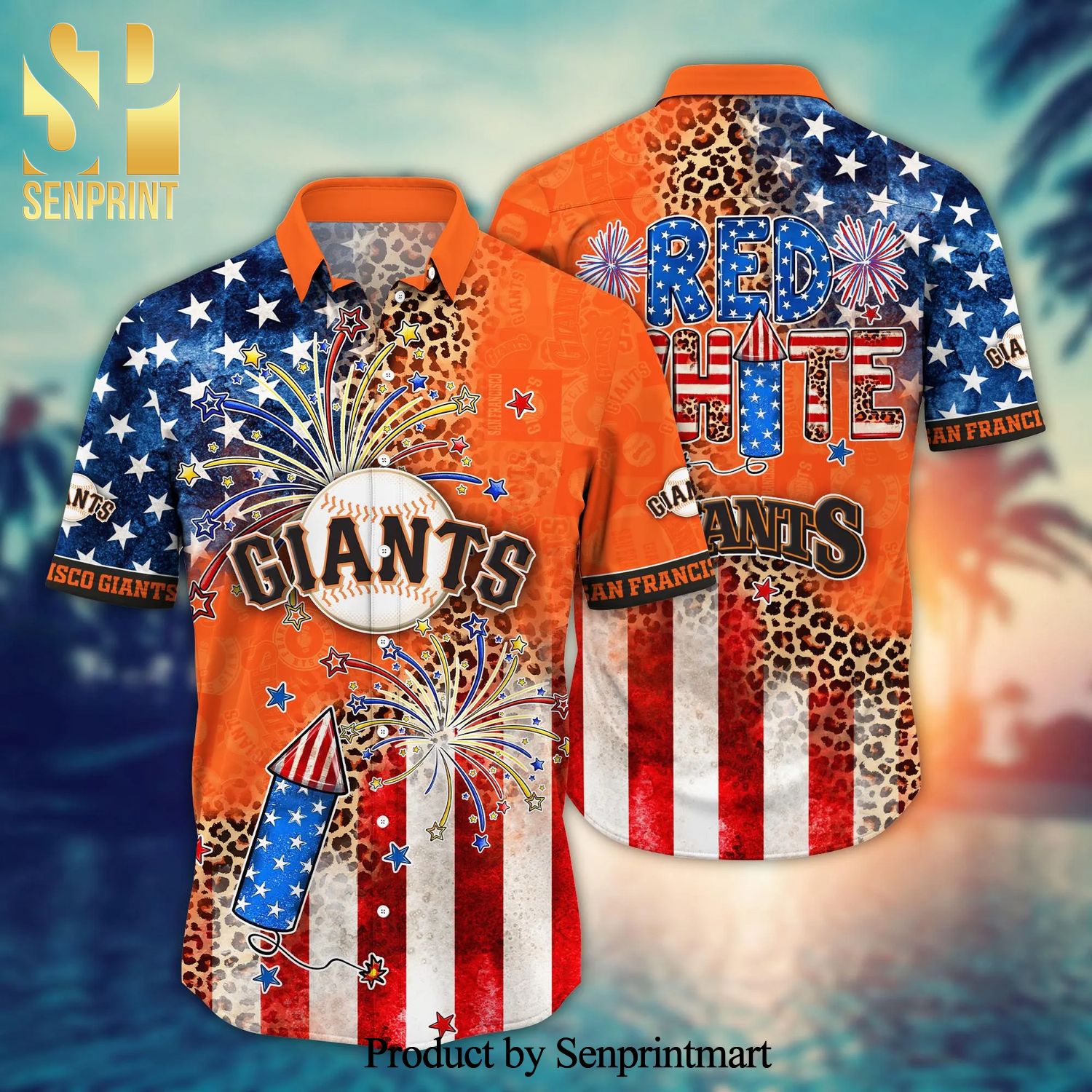 San Francisco Giants MLB Independence Day All Over Printed Hawaiian Shirt