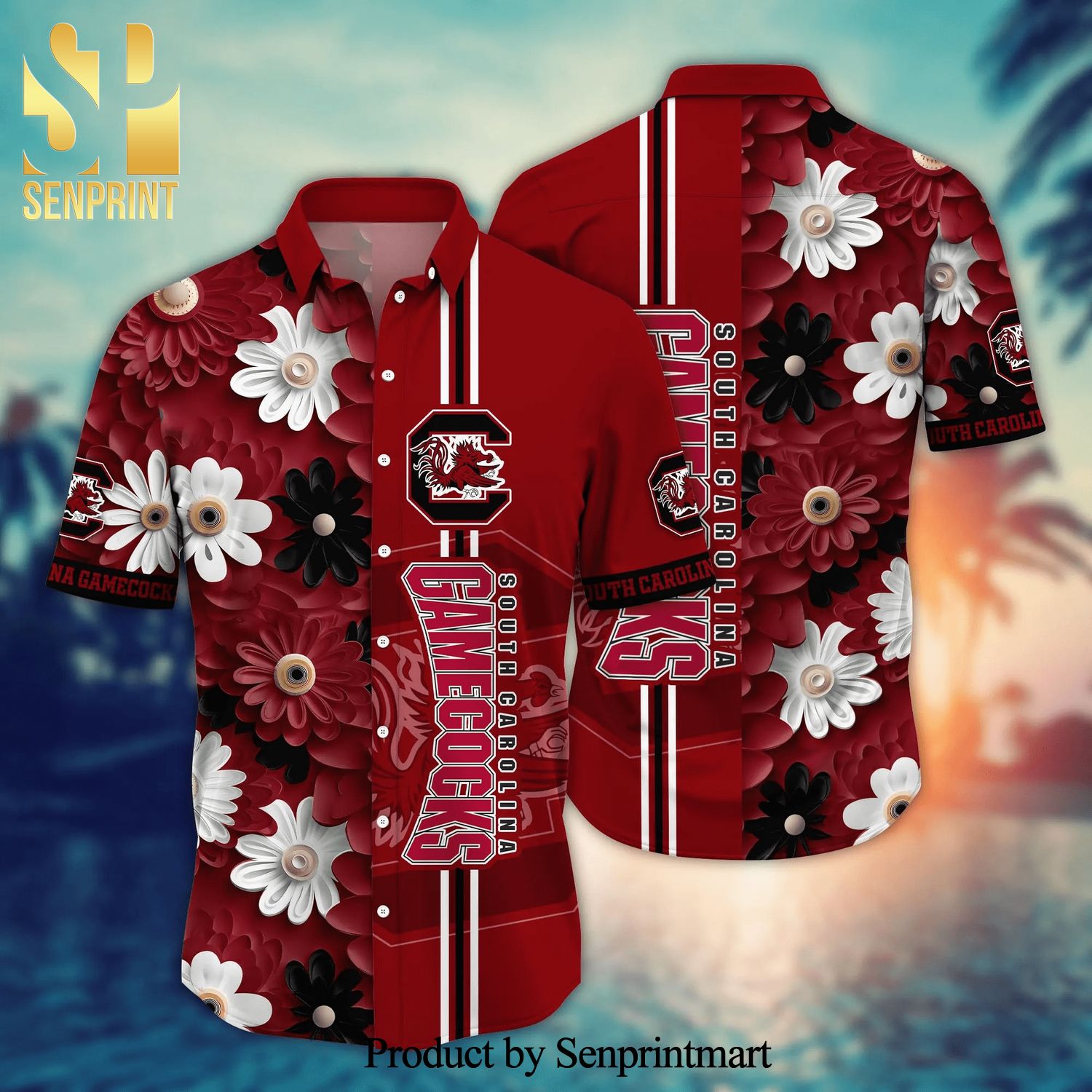 South Carolina Gamecocks NCAA For Sports Fan Full Printing Hawaiian Beach Shirt