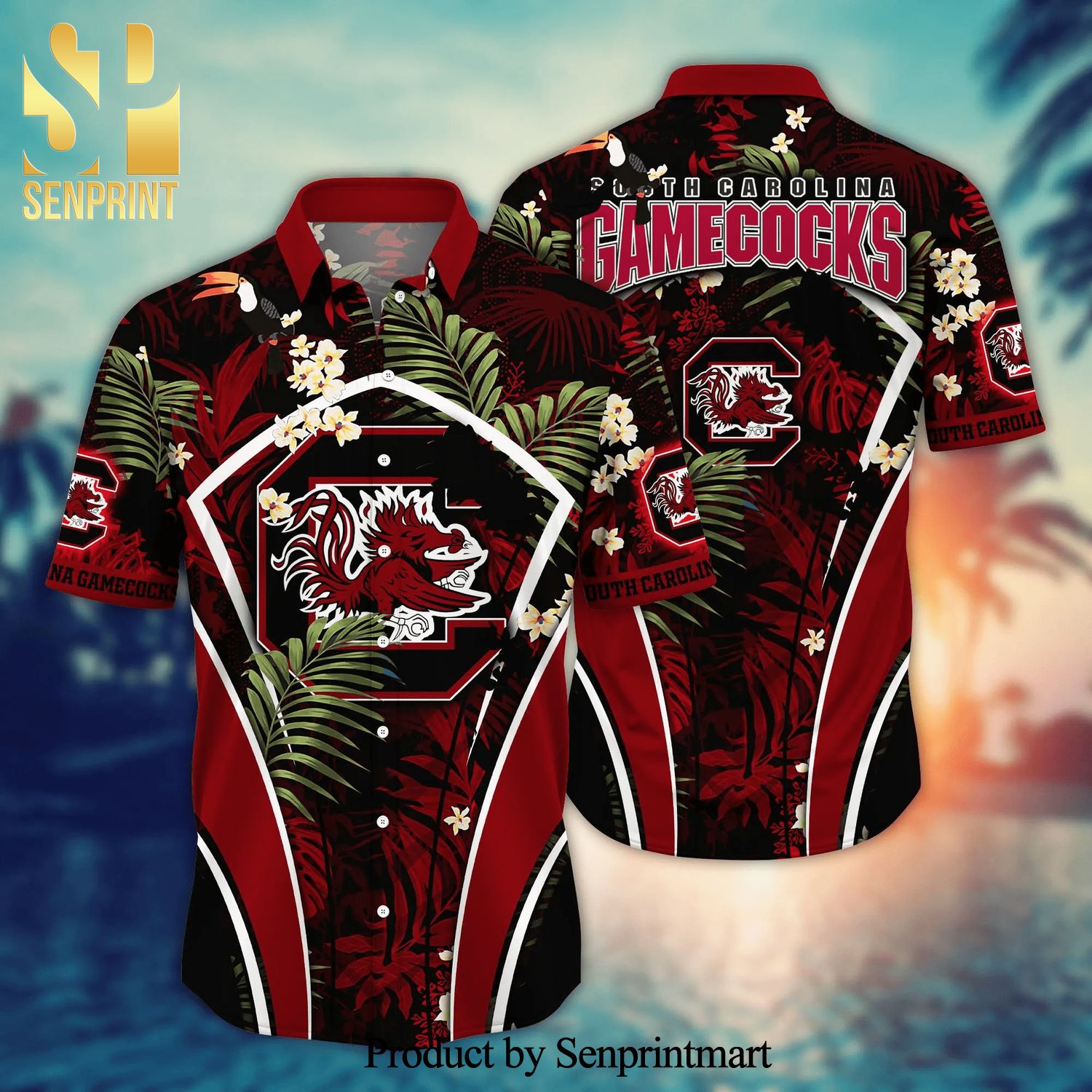 South Carolina Gamecocks NCAA Hawaiian Shirt Logo Fans Gift Beach