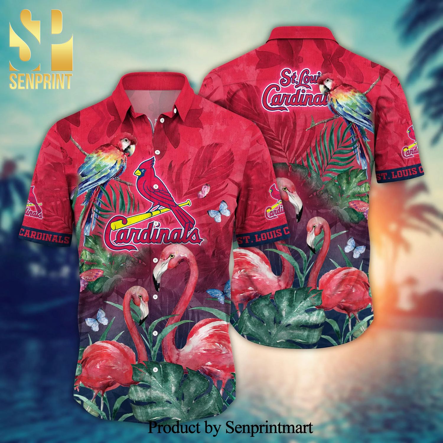 St Louis Cardinals MLB Design 4 Set 3D Hawaiian Shirt And Short