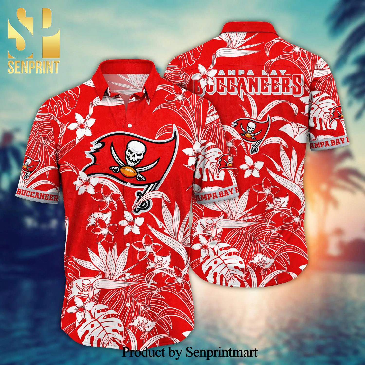 Tampa Bay Buccaneers NFL For Sports Fan Full Print Hawaiian Beach Shirt