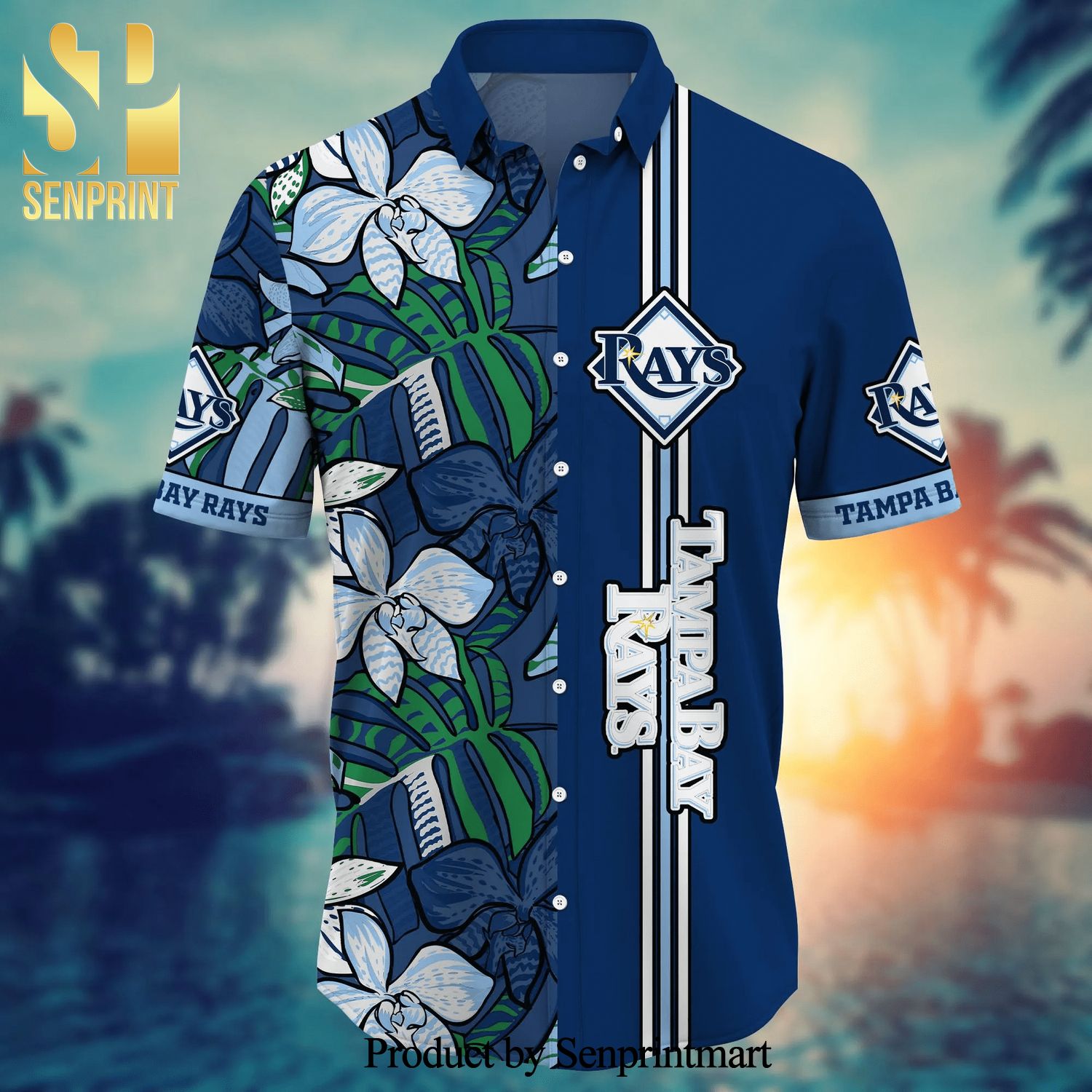 Tampa Bay Rays MLB Baby Yoda Tiki Flower Hawaiian Shirt - Freedomdesign