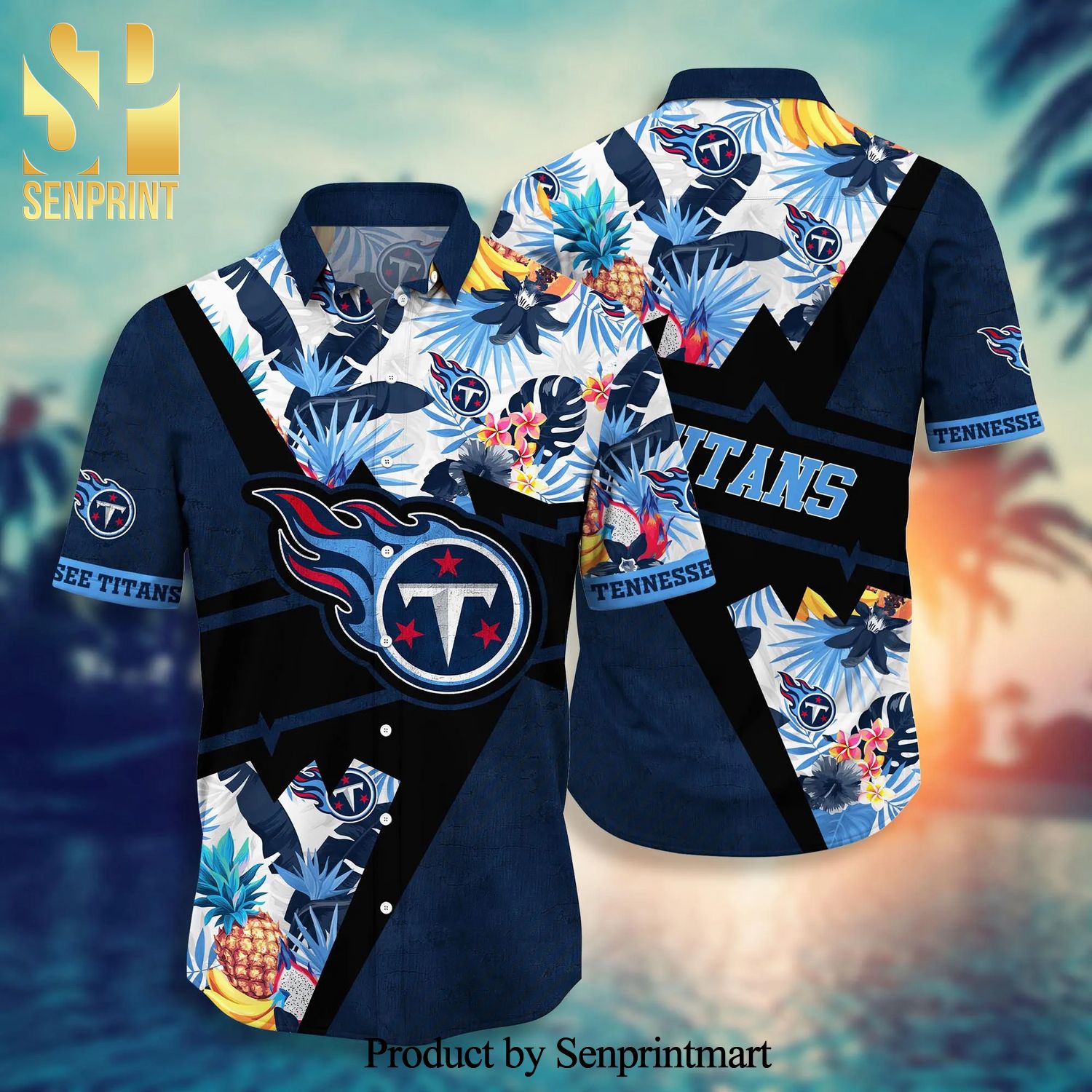 Tennessee Titans NFL Team Football Beach Shirt Summer Button Down