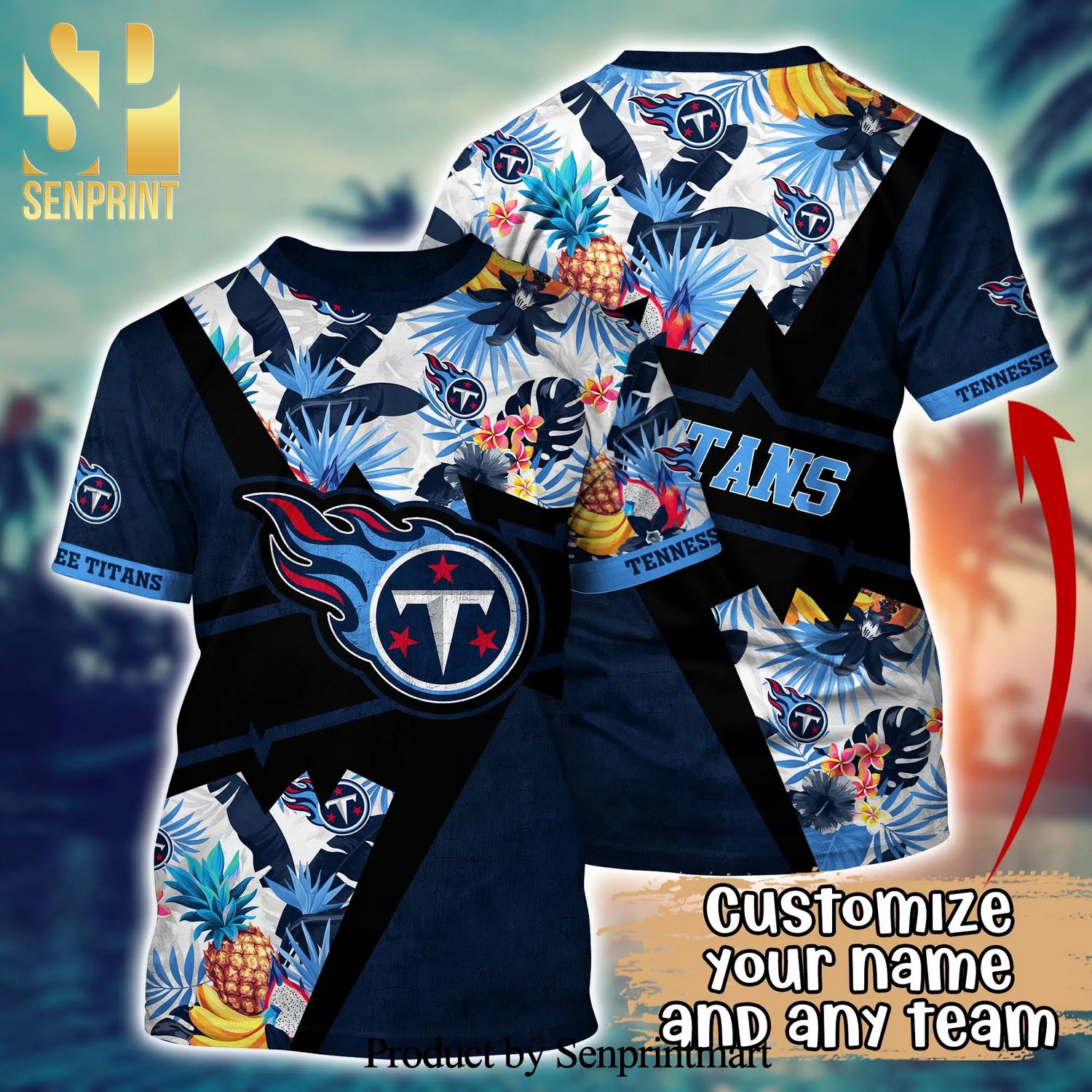 Tennessee Titans NFL Style 2 Summer 3D Hawaiian Shirt And Shorts For Men  And Women Gift Fans - Freedomdesign