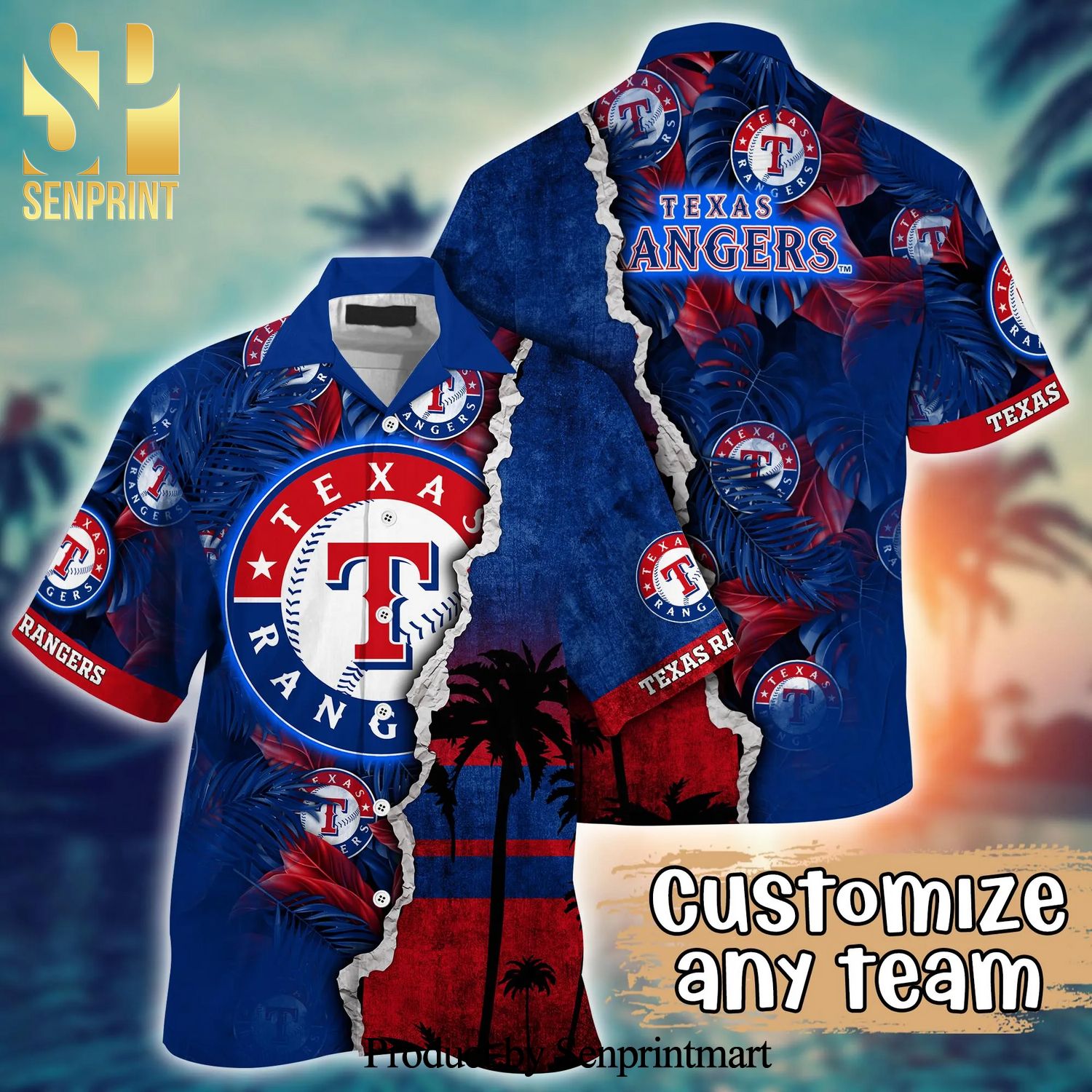 Texas Rangers MLB For Sports Fan Aloha Hawaiian Style Shirt