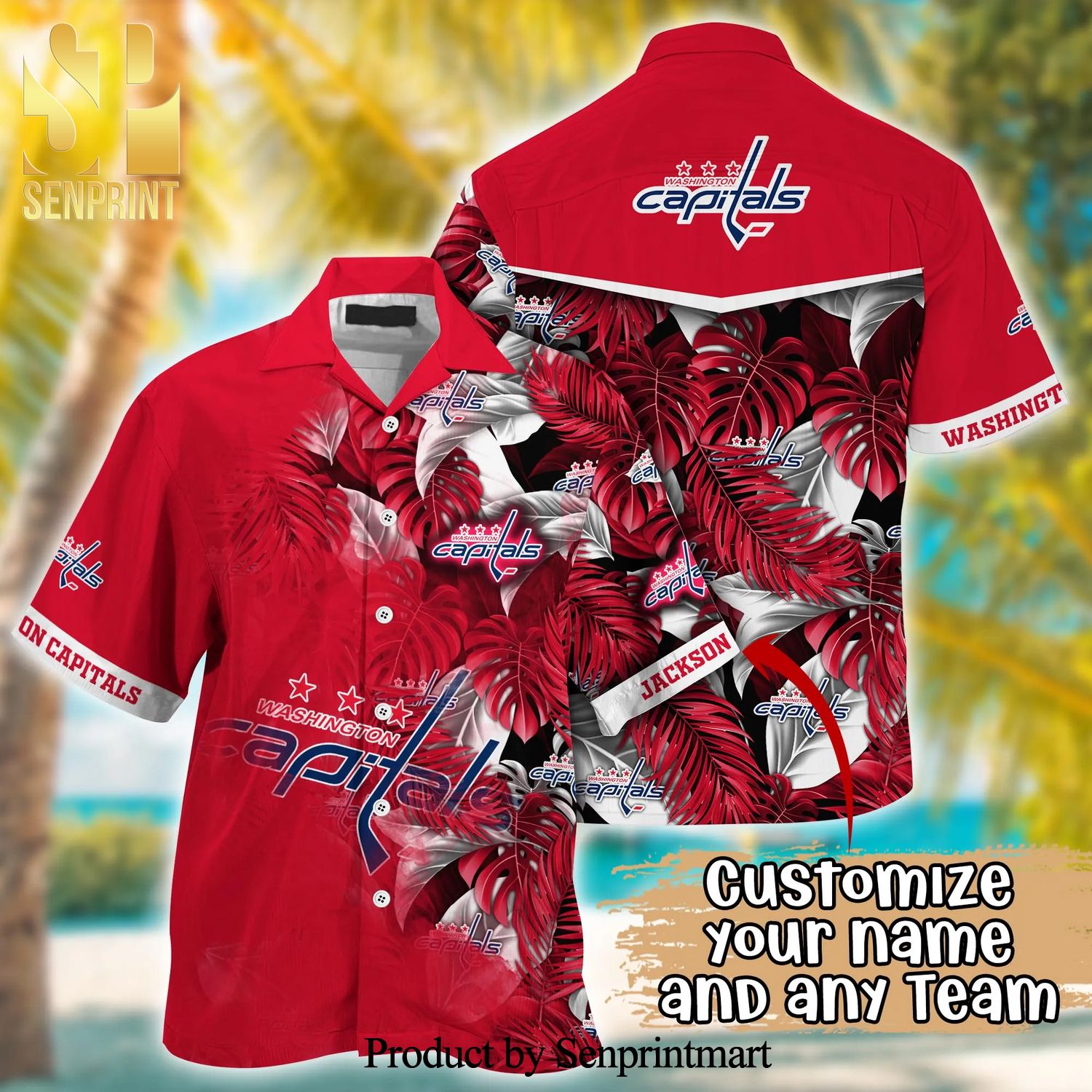 Washington Capitals NHL Vacation Gift Hawaiian Shirt