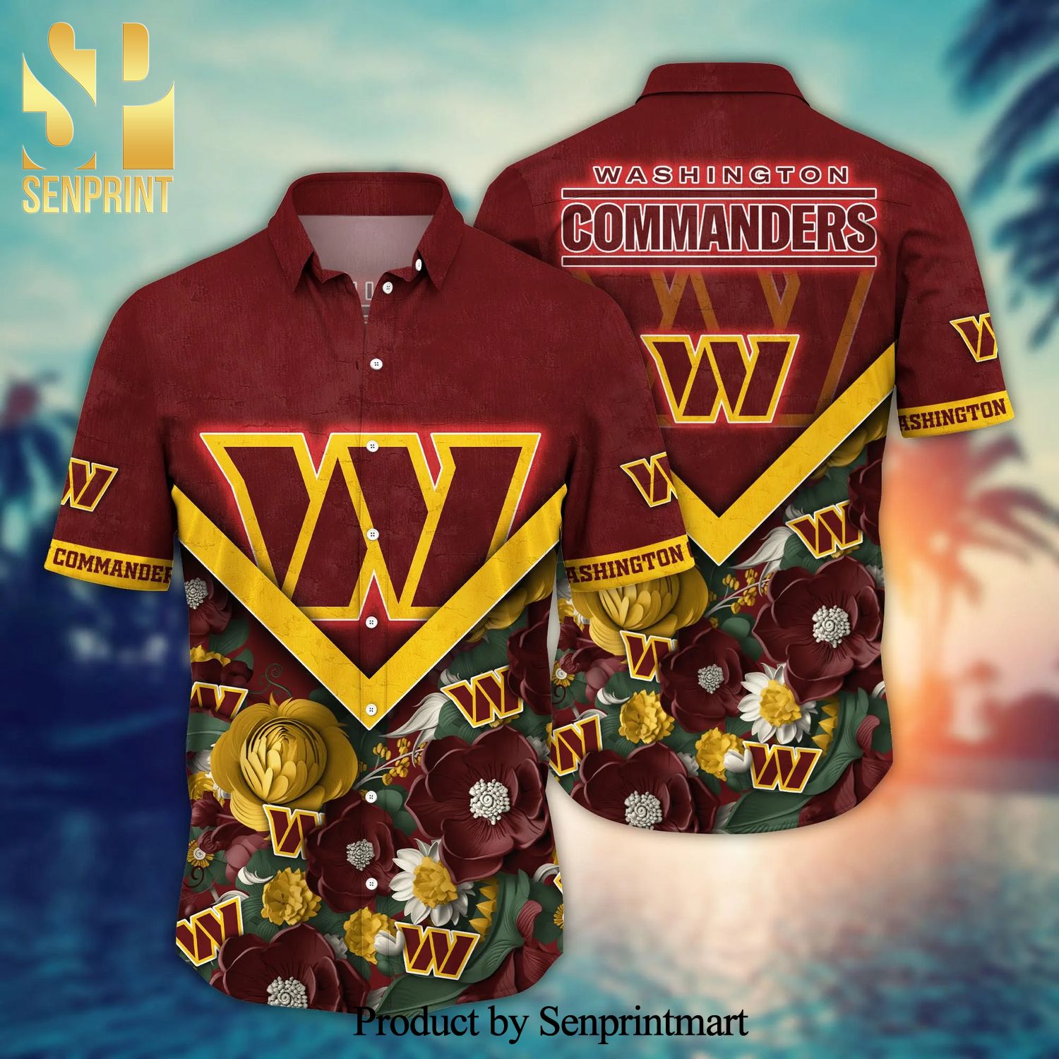 Washington Commanders NFL For Sports Fan 3D Hawaiian Beach Shirt