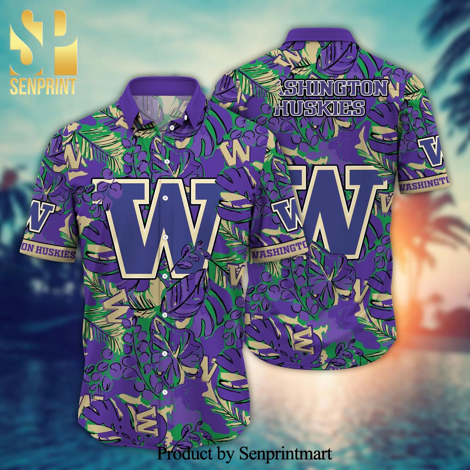 Washington Huskies NCAA For Sports Fan 3D Full Printed Hawaiian Shirt