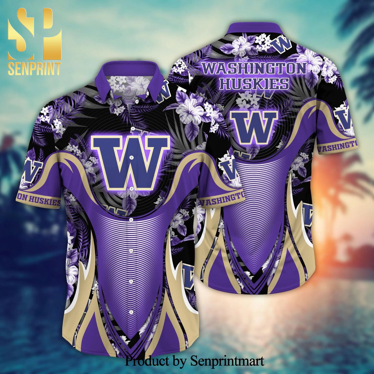 Washington Huskies NCAA For Sports Fan Aloha Hawaiian Beach Shirt