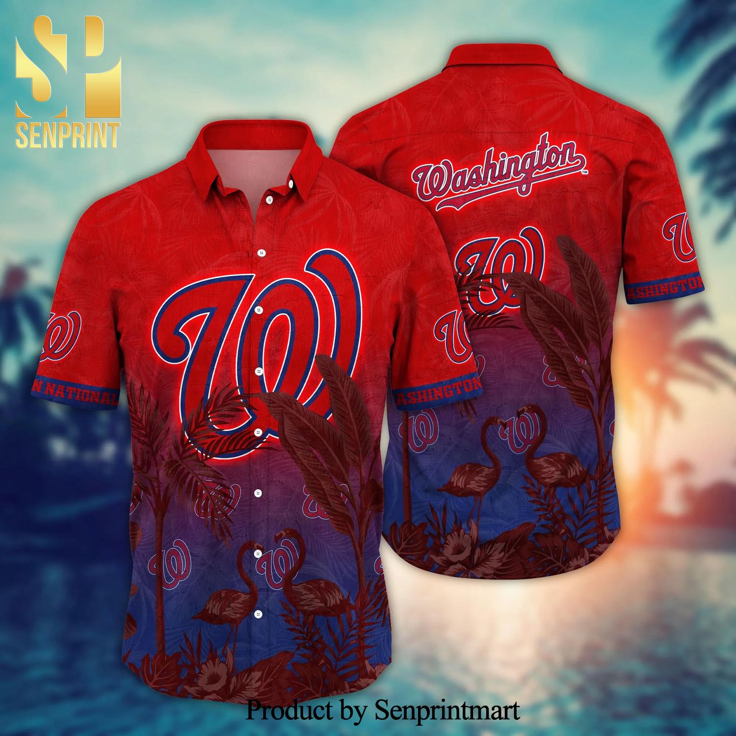 Washington Nationals MLB For Sports Fan Flower Hawaiian Style Shirt