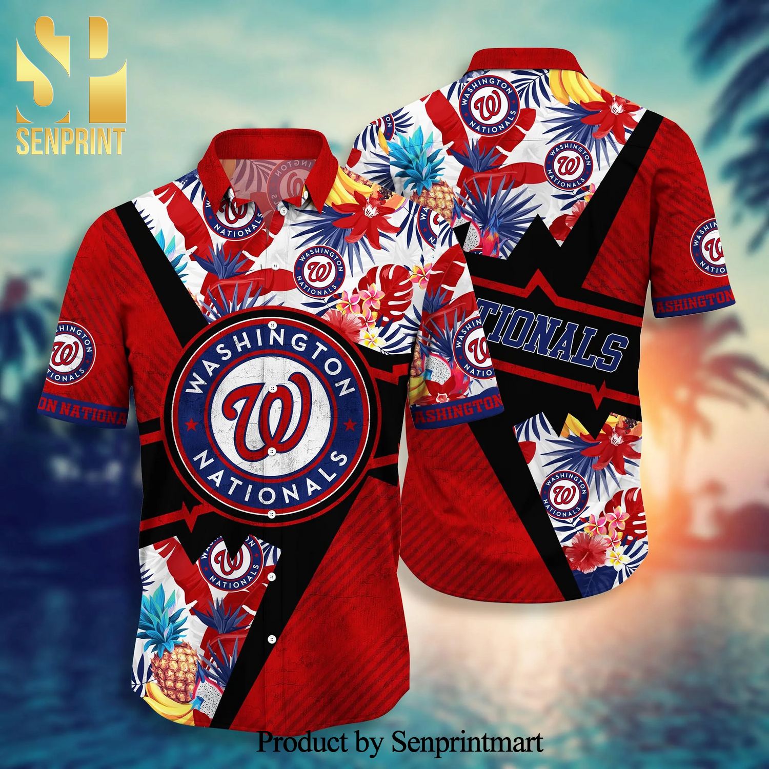 Washington Nationals MLB For Sports Fan Full Print Hawaiian Beach Shirt
