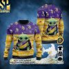 Baby Yoda Love New York Giants Full Print Ugly Christmas Sweater
