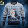 Baltimore Ravens American NFL Football Team Logo Cute Grinch Ugly Christmas Wool Knitted Sweater