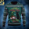 Black Cat Be Jolly Ugly Xmas Wool Knitted Sweater