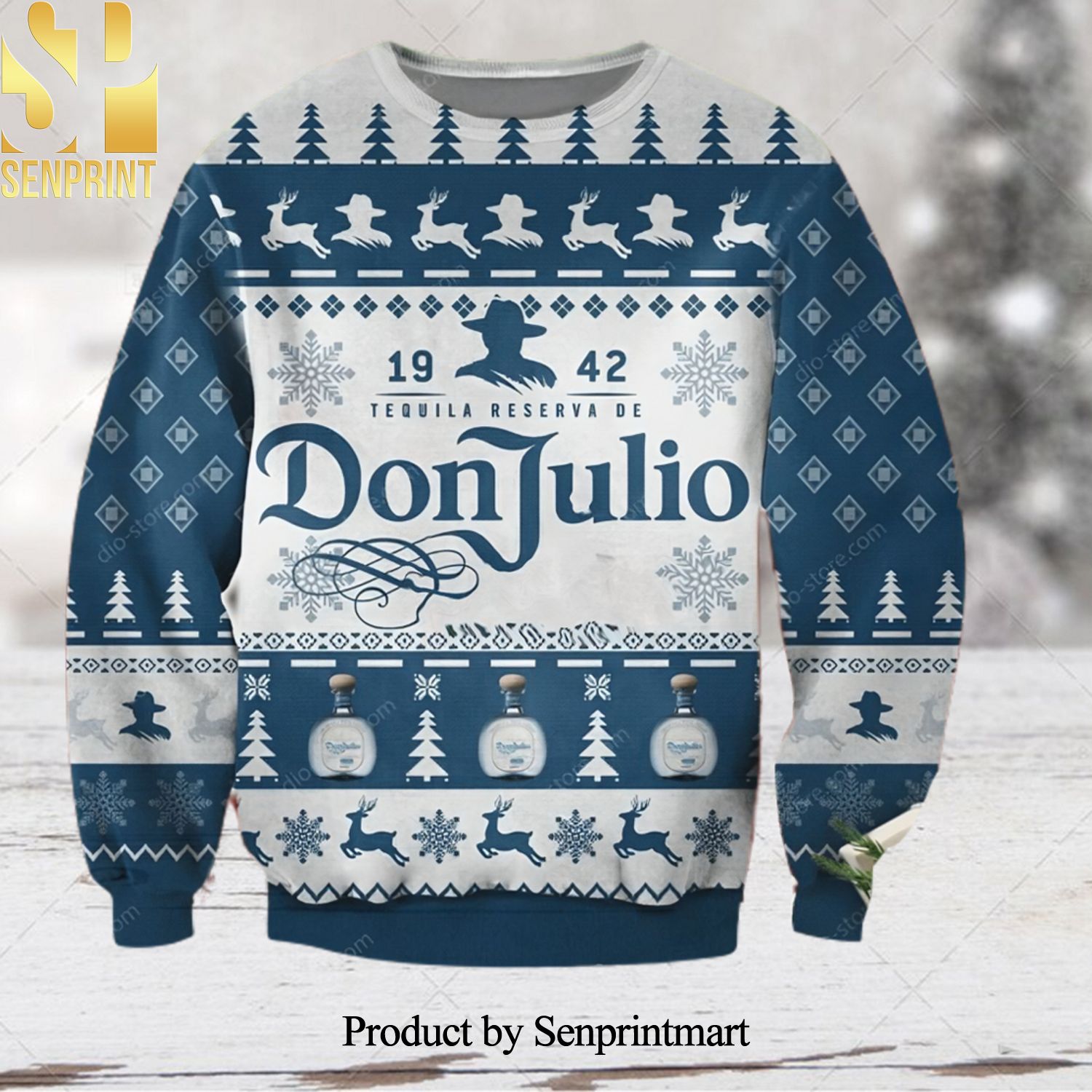 Don Julio 1942 Christmas Wool Knitted 3D Sweater