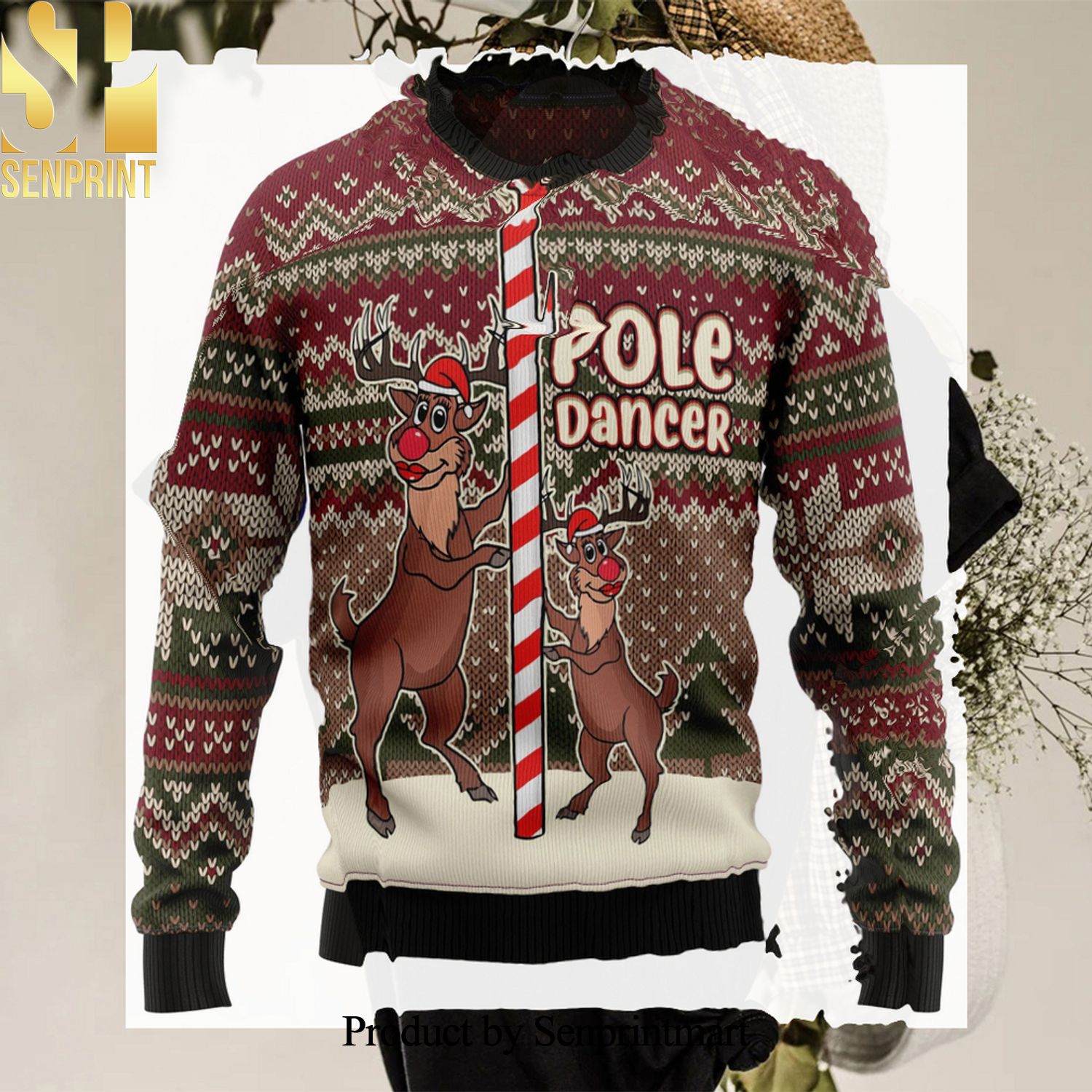Folgers Grinch Snow Ugly Christmas Sweater