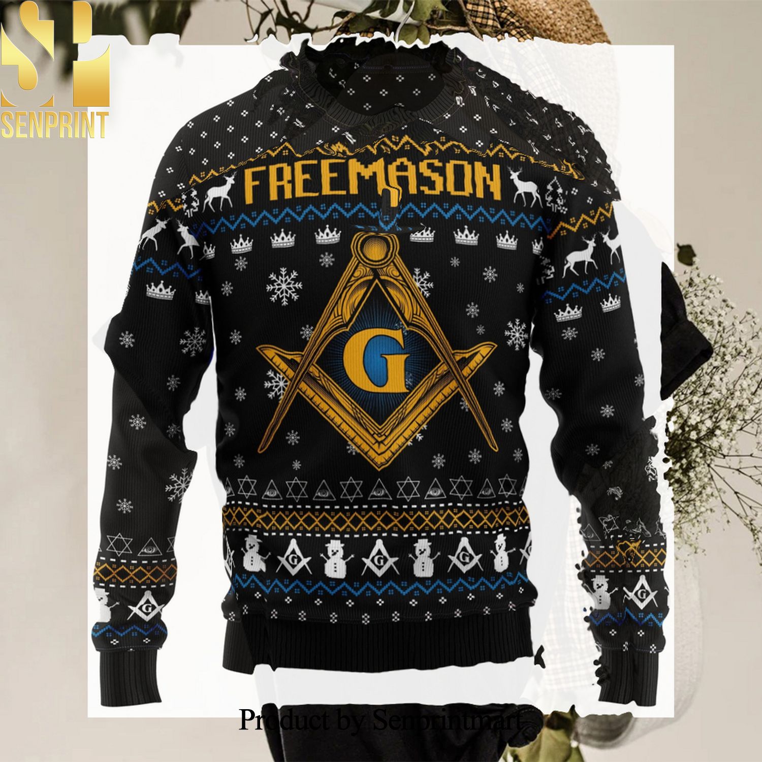 Freemason Ugly Christmas Holiday Sweater
