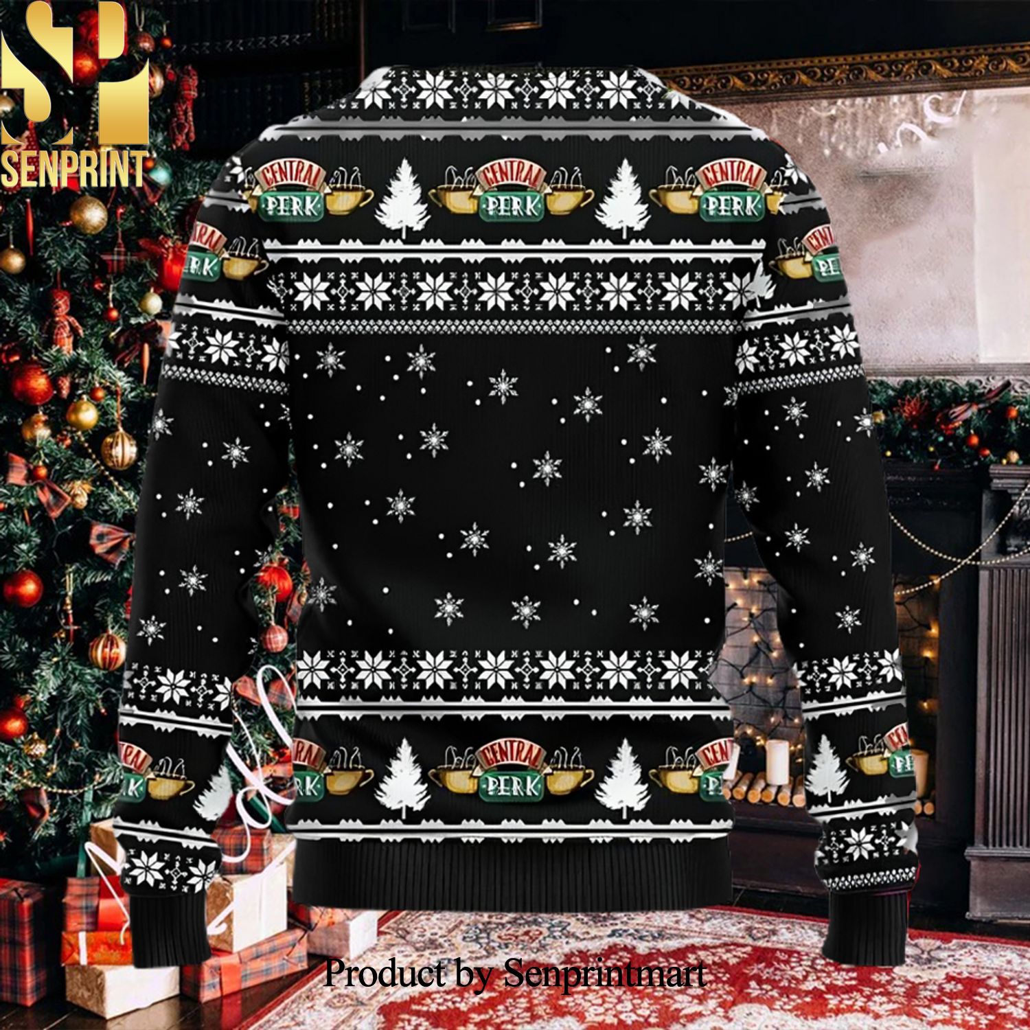 Friends Tv Show Ugly Christmas Wool Knitted Sweater