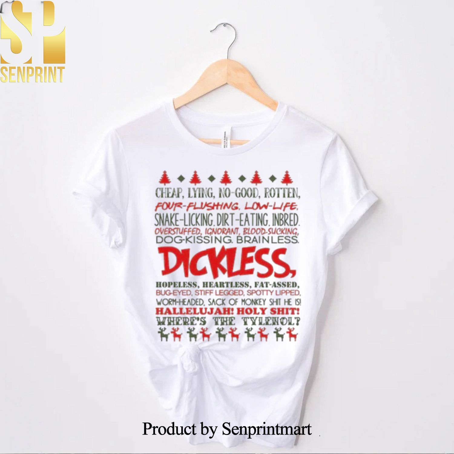 Funny Ugly Xmas Gift Dickless Gift for Christmas T Shirt Ugly Christmas Sweater