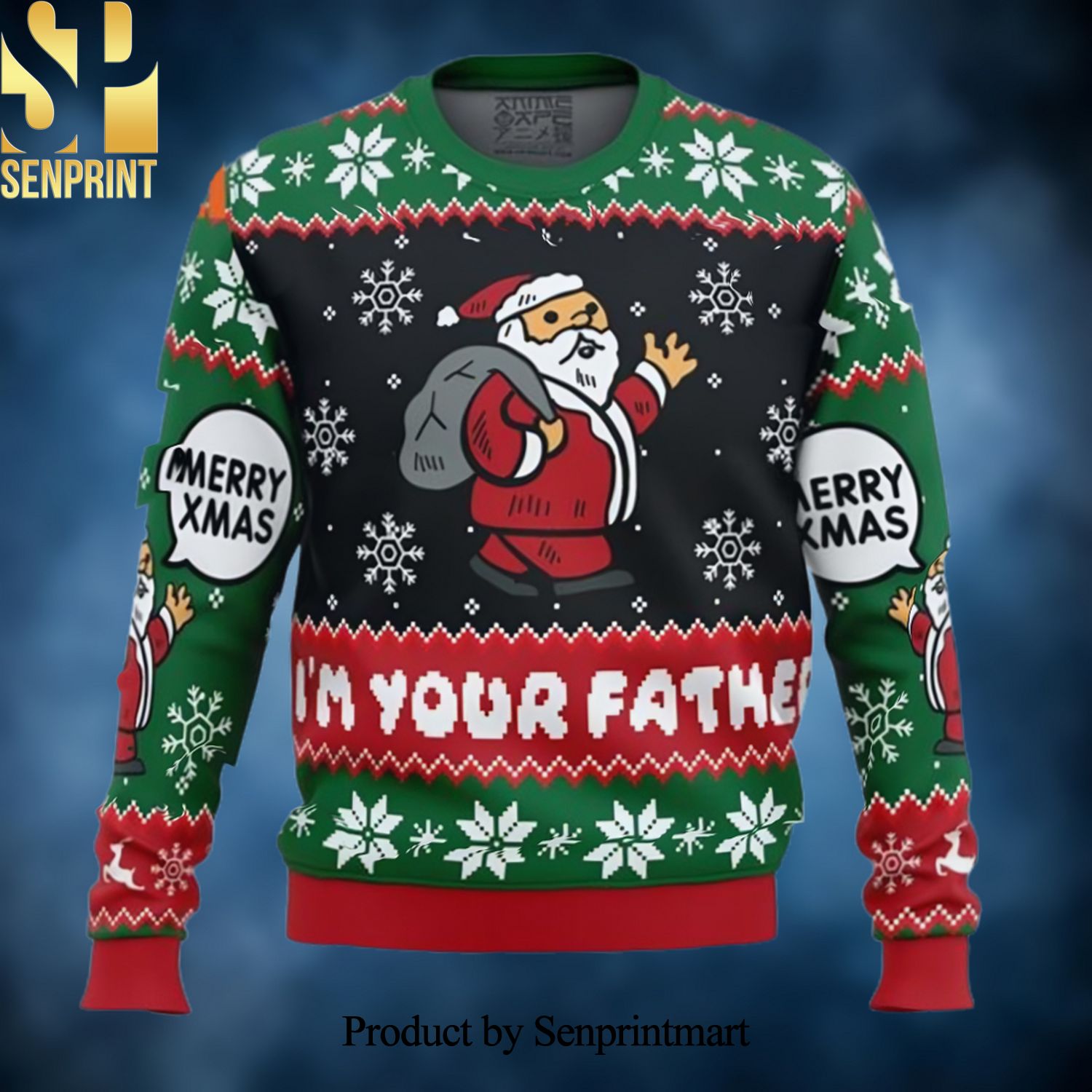 Funny Xmas Spoiler Christmas Santa Claus Ugly Christmas Holiday Sweater