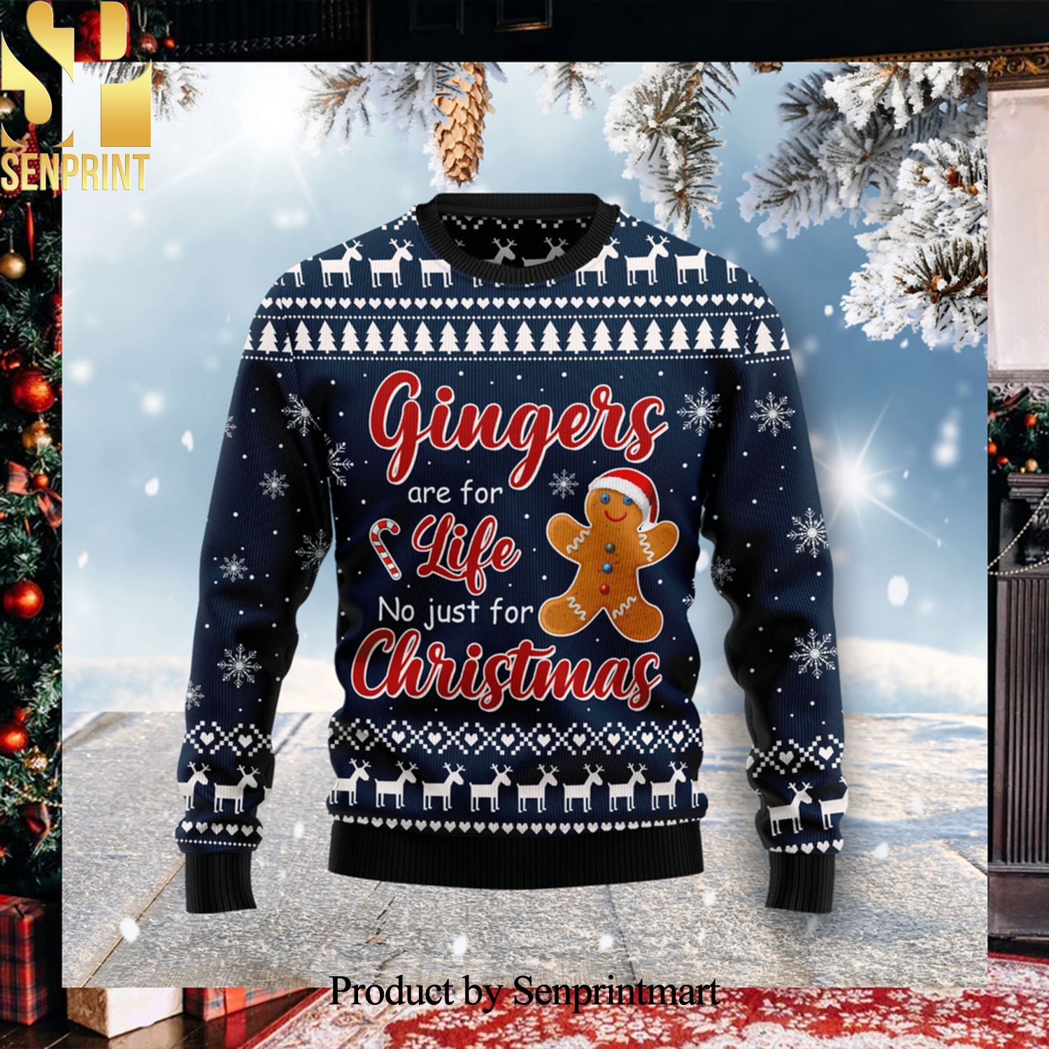 Gingers Are For Life Not Just For Christmas LV Ugly Christmas Wool Knitted Sweater