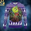 Grinch Hug Pittsburgh Steelers Gift For Family Christmas Ugly Wool Knitted Sweater