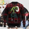 Grinch My Day Funny Gift Ugly Xmas Wool Knitted Sweater