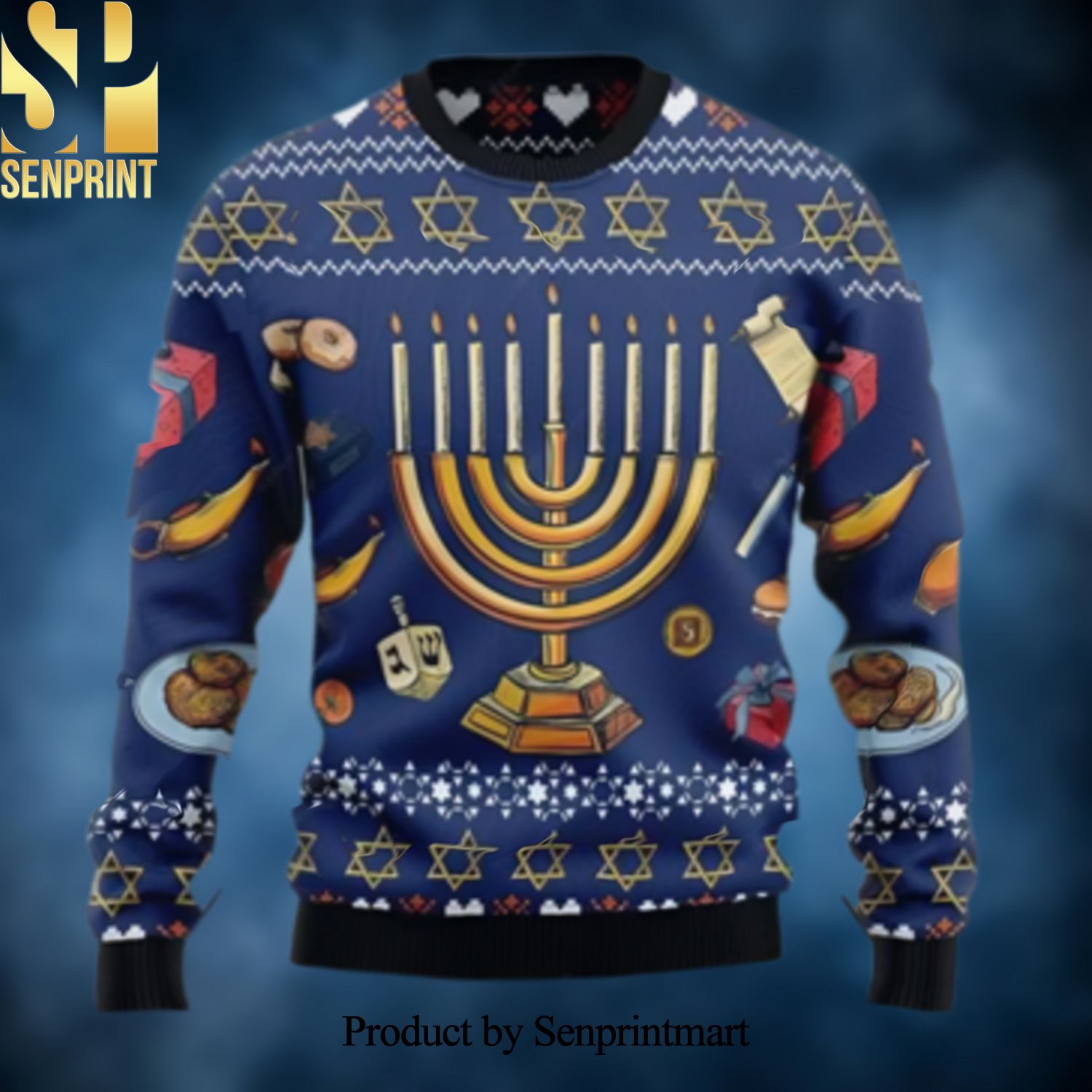 Hanukkah Sweater Jewish Hanukkah 3D Unique Gifts For Christmas Ugly Christmas Holiday Sweater