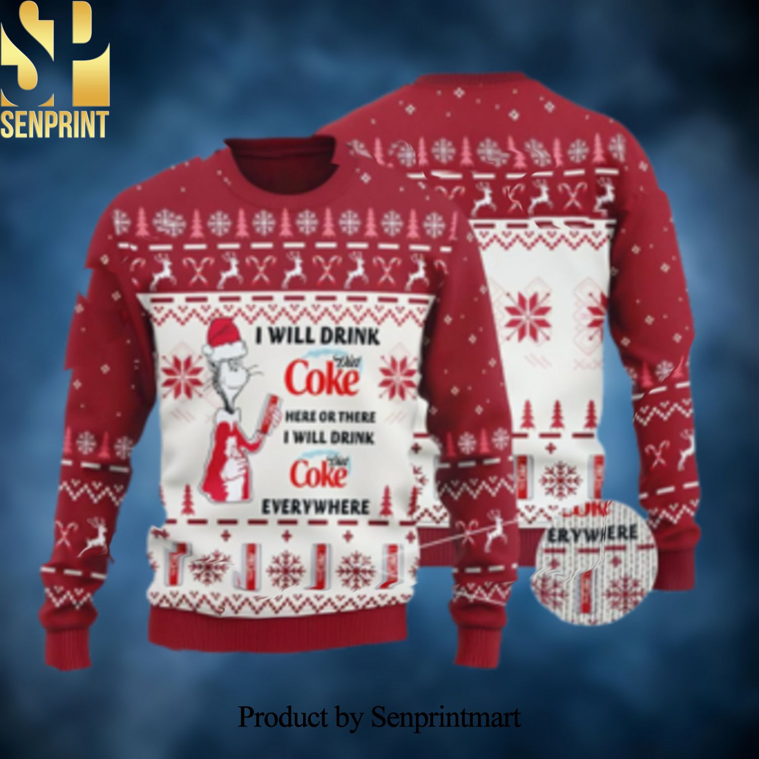 I Will Drink Diet Coke Everywhere Christmas Ugly Christmas Holiday Sweater