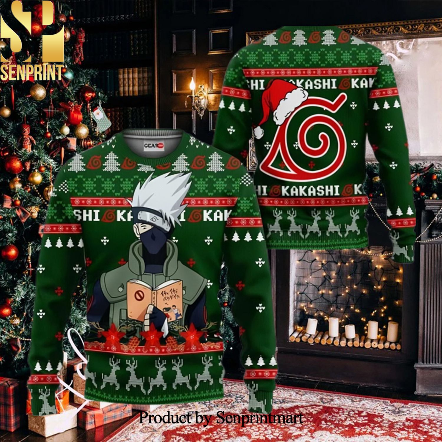 Kakashi Ugly Xmas Wool Knitted Sweater