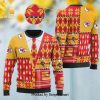 Kansas City Chiefs American NFL Football Team Logo Cute Grinch Christmas Ugly Wool Knitted Sweater