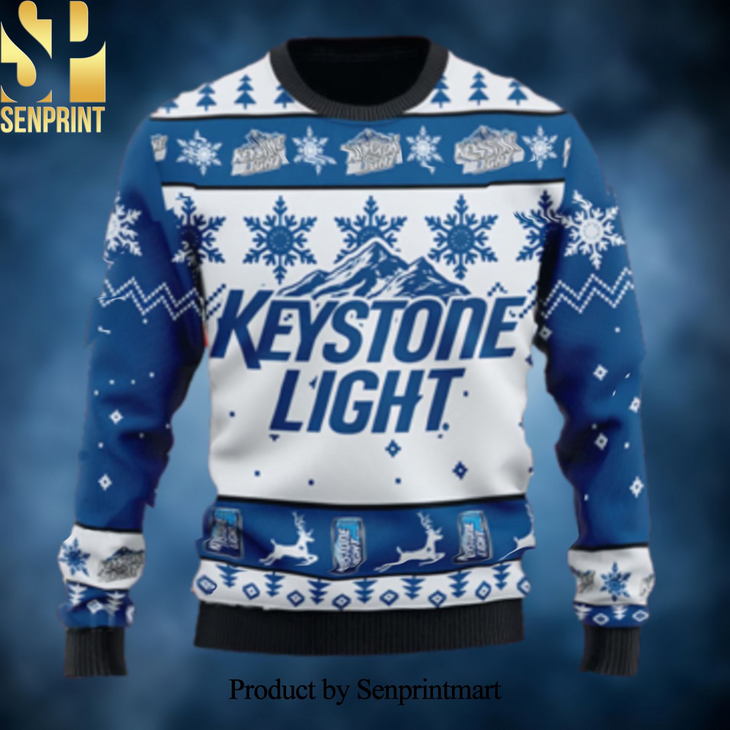 Keystone Light Christmas Ugly Wool Knitted Sweater