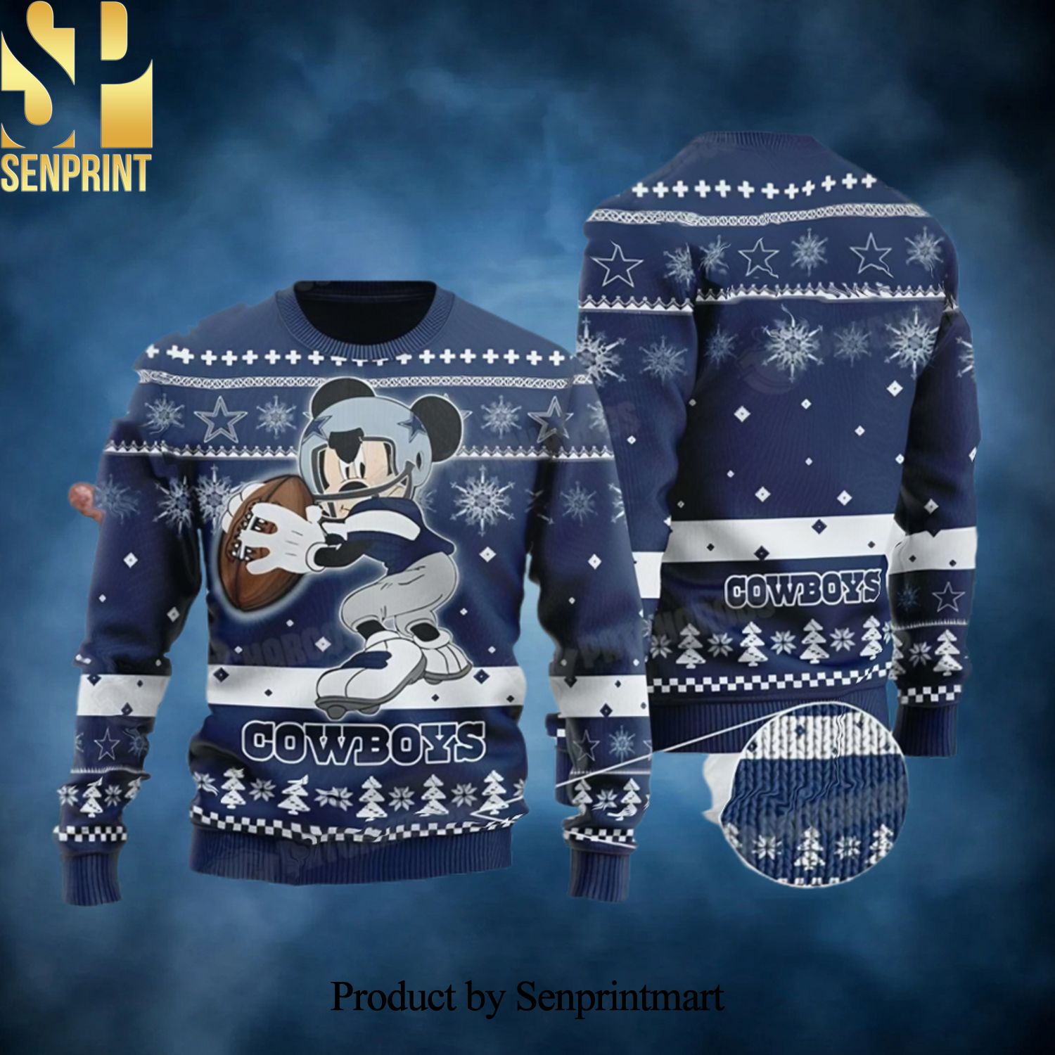 Mickey Mouse NFL Dallas Cowboys Gift For Disney Fan Ugly Christmas Sweater