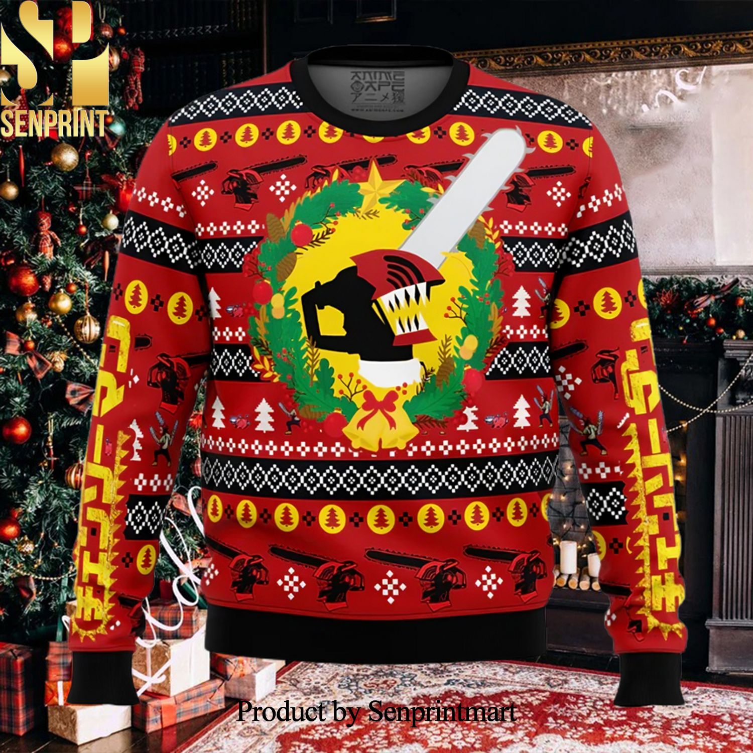Christmas Dream Chainsaw Man Christmas Ugly Christmas Holiday Sweater