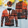 Cincinnati Bengals NFL American Football Team Logo Cute Winnie The Pooh Bear Ugly Xmas Wool Knitted Sweater