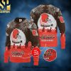 Cleveland Browns NFL American Football Team Cardigan Style 3D Printed Ugly Christmas Sweater