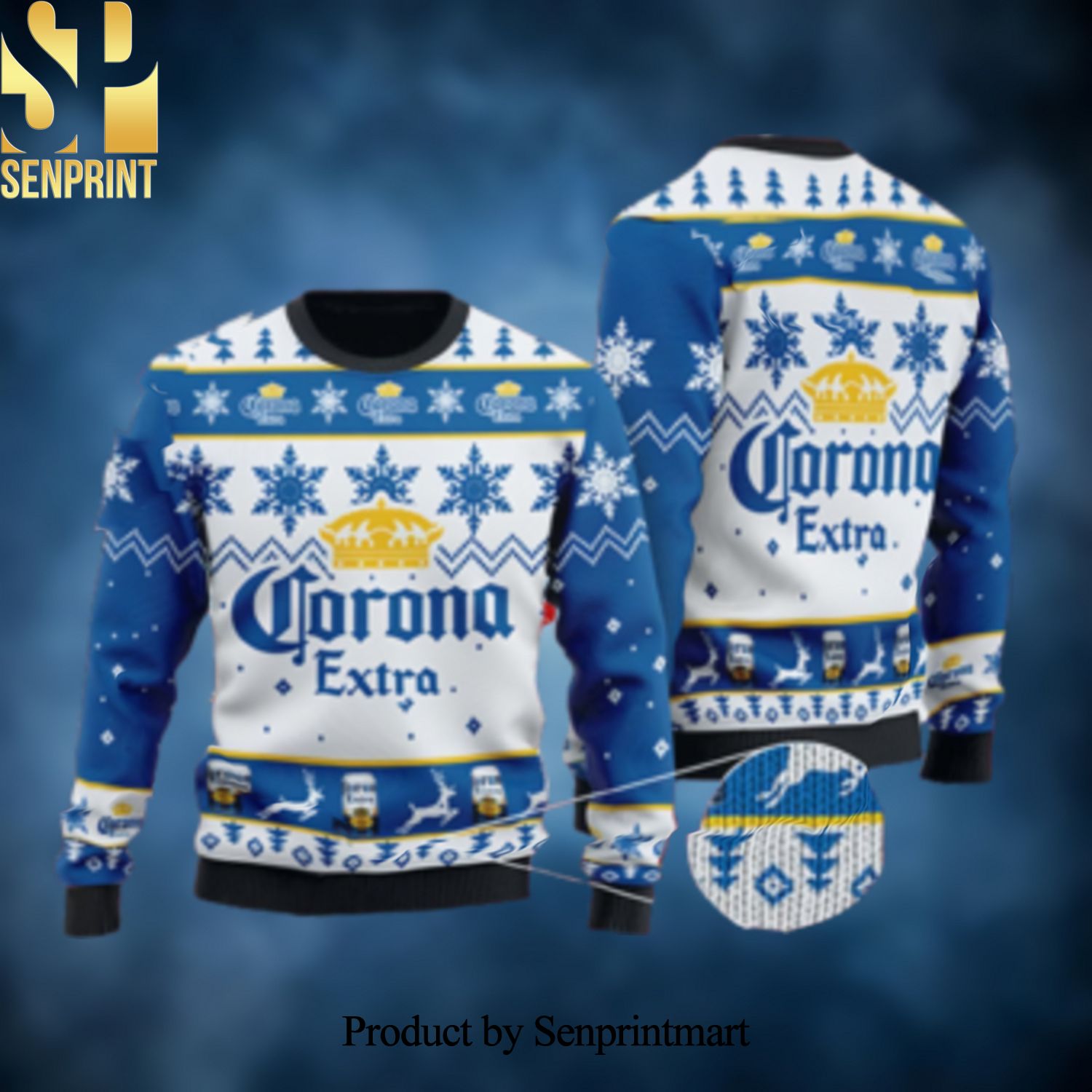 Corona Extra Ugly Christmas Wool Knitted Sweater