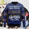 Cozy Miller Lite Christmas Ugly White Sweater Ugly Xmas Wool Knitted Sweater