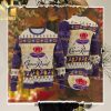 Custom Name New England Christmas Gift Ugly Christmas Holiday Sweater