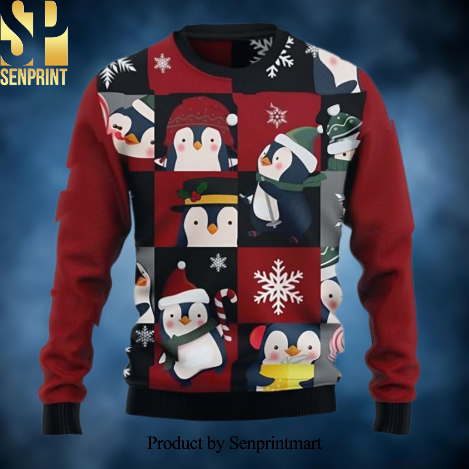 Cute Penguin Penguin Lover Cute Gift 3D Printed Ugly Christmas Sweater