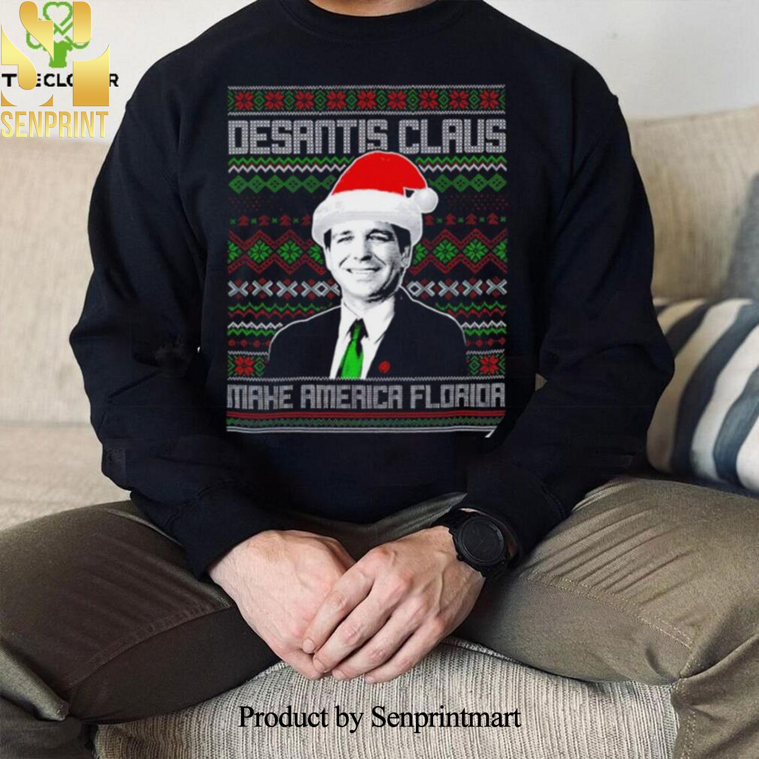 Desantis Claus Make America Florida shirt 3D Printed Ugly Christmas Sweater