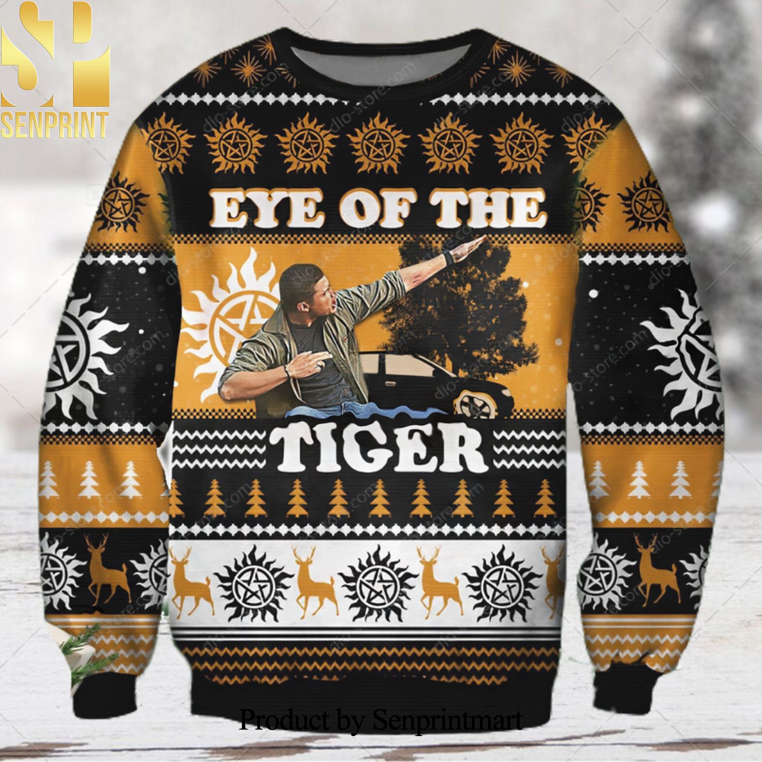 Deveraux Eye Of The Tiger Ugly Christmas Sweater