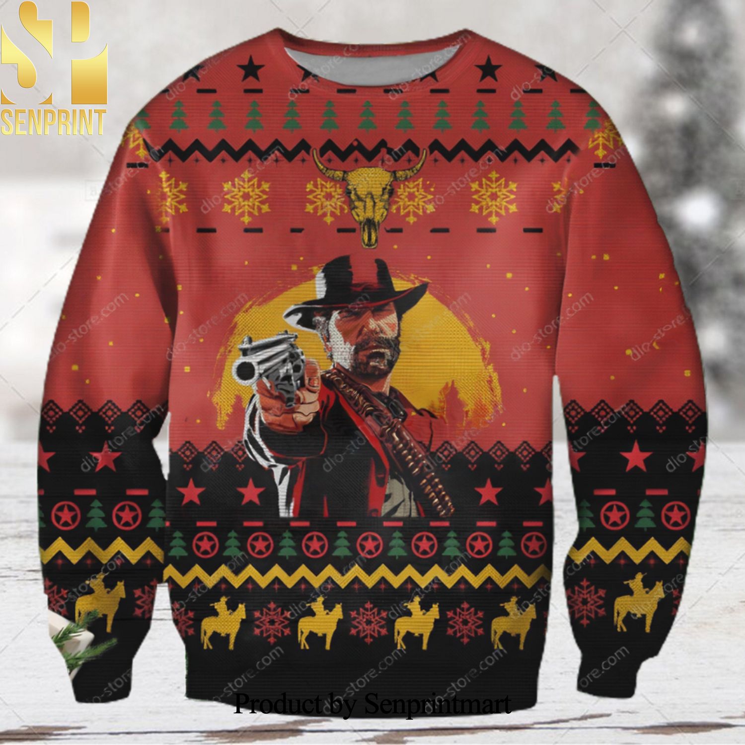 Red Dead Redemption Ugly Christmas Holiday Sweater